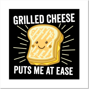 Grilled Cheese Cheesey Comfort Food Sandwich Dark Posters and Art